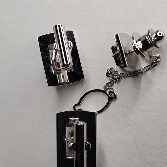 UNBRANDED CUFFLINKS SET JAPAN MADE  RED STONE ♥️ - Picture 13 of 16
